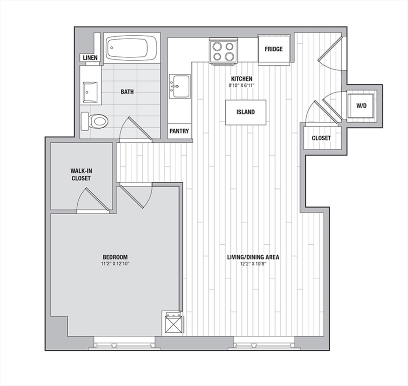 1 bed, 1 bath apartment for rent at 99 Kneeland St Unit 1306, Chinatown — photo 14 of 14
