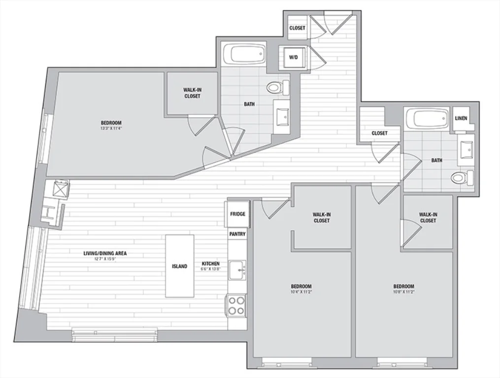 3 bed, 2 bath apartment for rent at 99 Kneeland St Unit 1501, Chinatown — photo 12 of 12