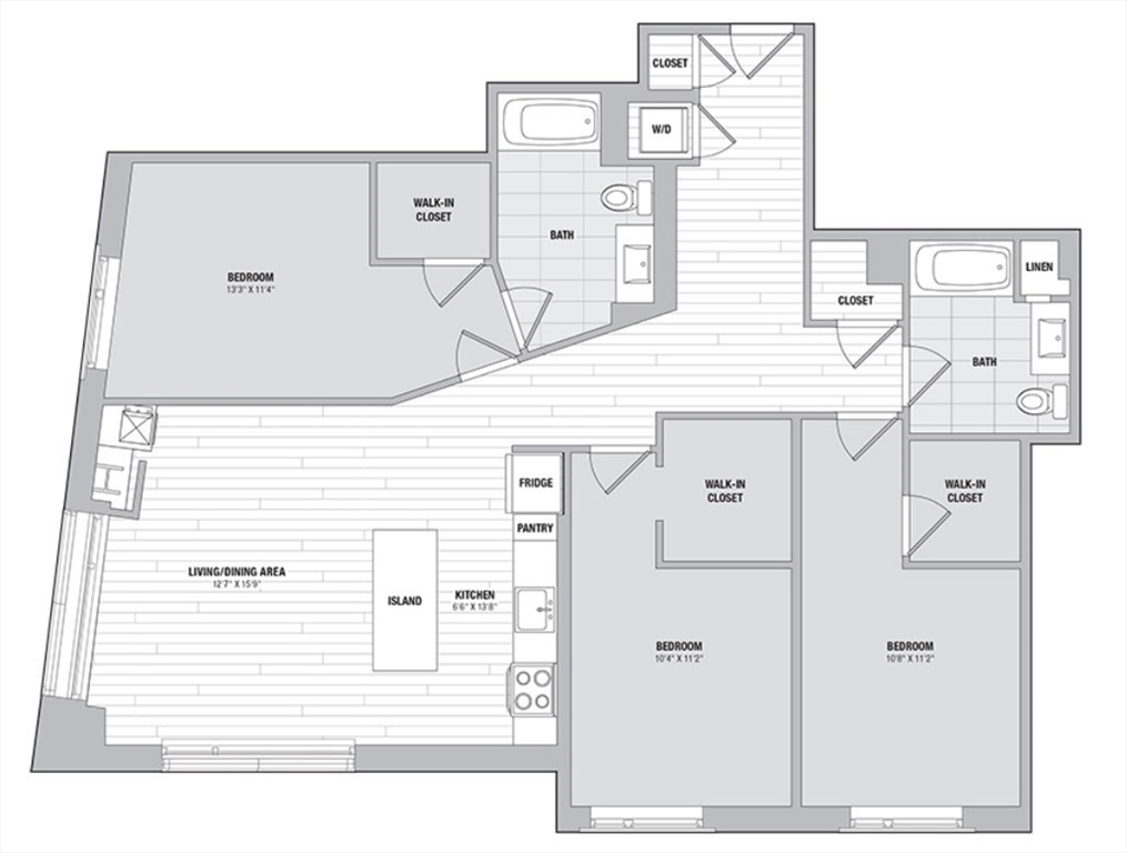 3 bed, 2 bath apartment for rent at 99 Kneeland St Unit 1601, Chinatown — photo 15 of 15