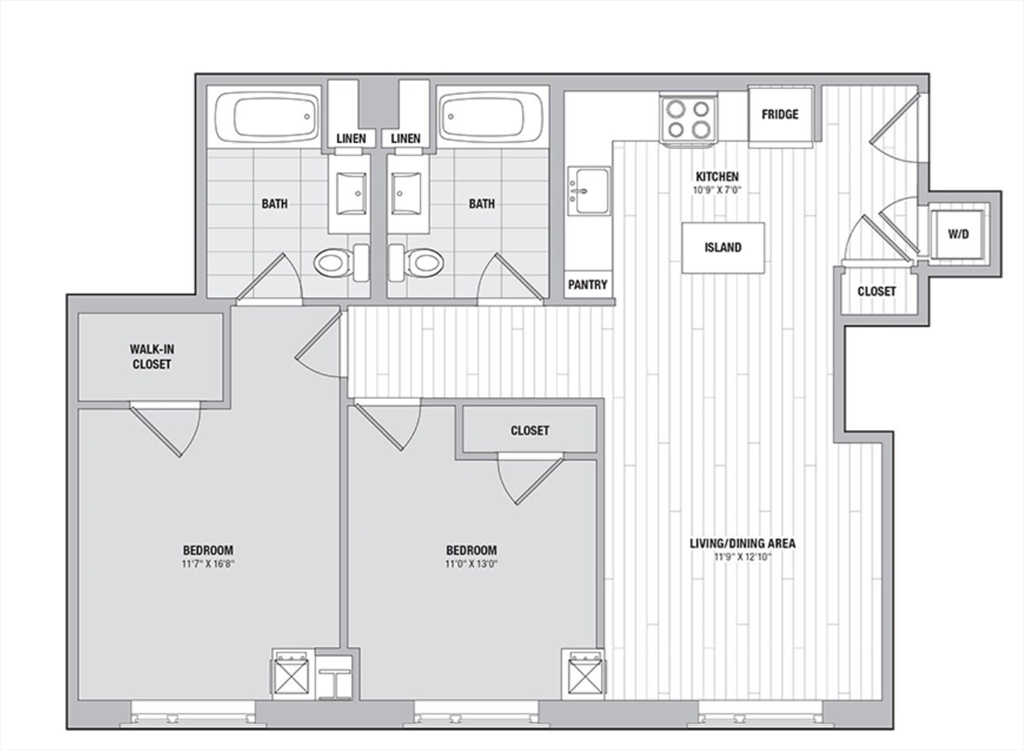 2 bed, 2 bath apartment for rent at 99 Kneeland St Unit 306, Chinatown — photo 16 of 16