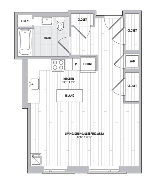 Studio bed, 1 bath apartment for rent at 99 Kneeland St Unit 312, Chinatown — photo 15 of 15