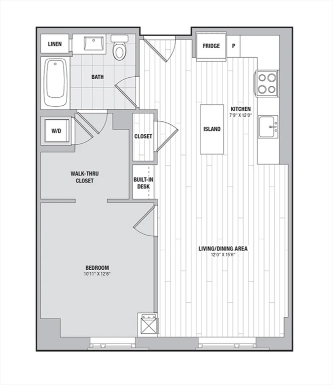 1 bed, 1 bath apartment for rent at 99 Kneeland St Unit 313, Chinatown — photo 14 of 14