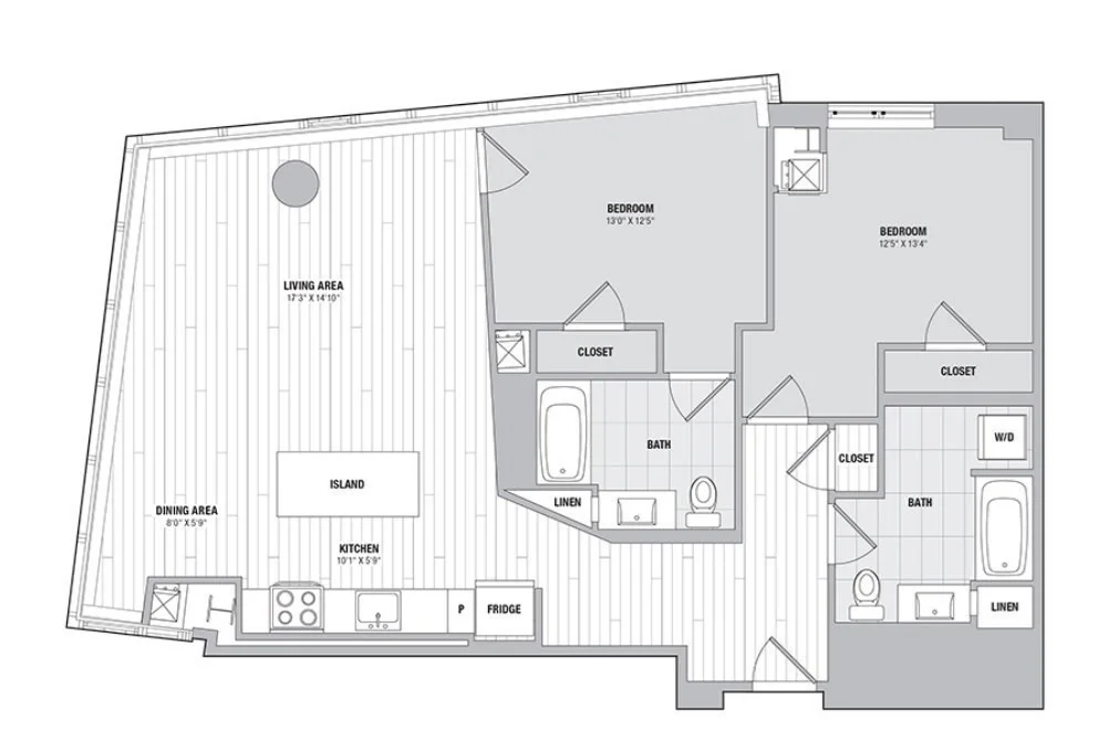 2 bed, 2 bath apartment for rent at 99 Kneeland St Unit 403, Chinatown — photo 12 of 12