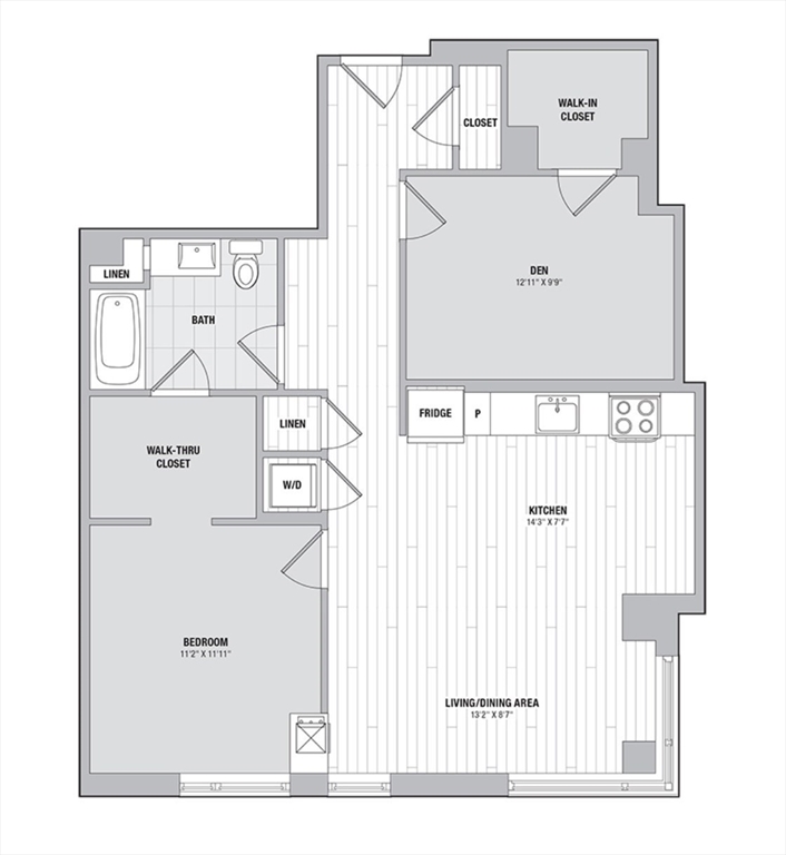 1 bed, 1 bath apartment for rent at 99 Kneeland St Unit 508, Chinatown — photo 14 of 14