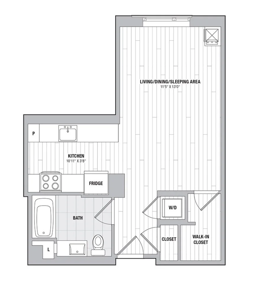 Studio bed, 1 bath apartment for rent at 99 Kneeland St Unit 511, Chinatown — photo 10 of 16