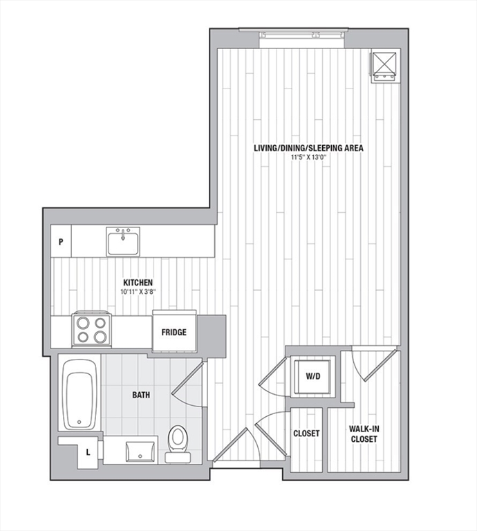 Studio bed, 1 bath apartment for rent at 99 Kneeland St Unit 611, Chinatown — photo 15 of 15