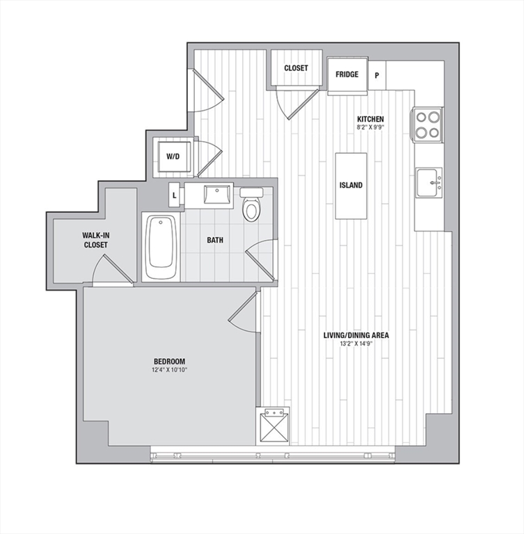 1 bed, 1 bath apartment for rent at 99 Kneeland St Unit 707, Chinatown — photo 14 of 14