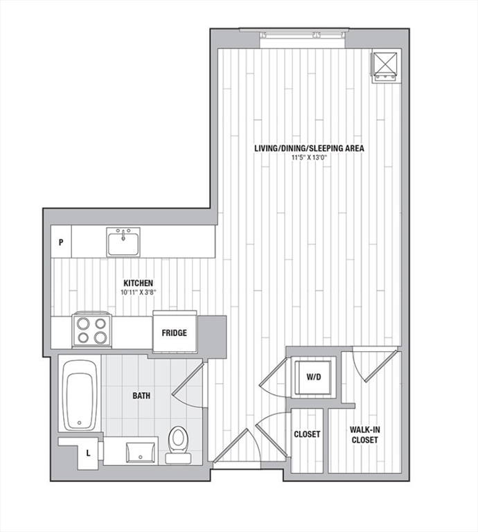 Studio bed, 1 bath apartment for rent at 99 Kneeland St Unit 711, Chinatown — photo 15 of 15