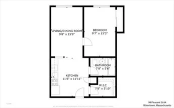 1 bed, 1 bath apartment for rent at 99 Pleasant St Unit A4, Watertown — photo 9 of 9