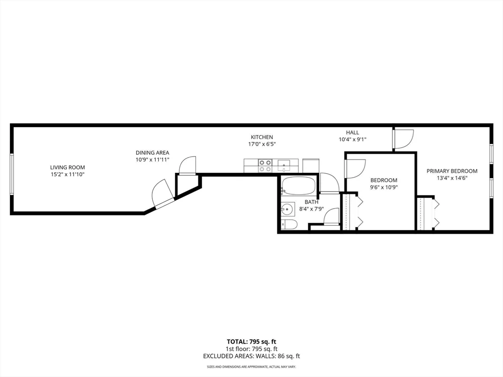 2 bed, 1 bath apartment for rent at 99 Prince St Unit 1, North End — photo 7 of 12