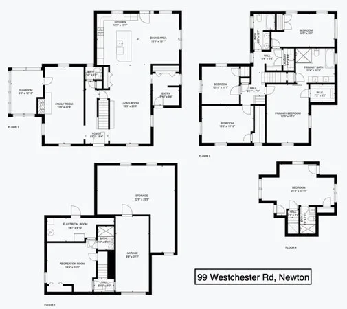 5 bed, 4+ bath apartment for rent at 99 Westchester Rd Unit N/A, Newton Corner — photo 41 of 41