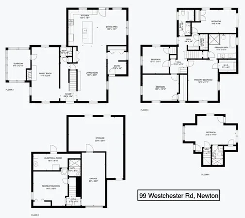 5 bed, 4+ bath apartment for rent at 99 Westchester Rd Unit -, Newton Corner — photo 41 of 41